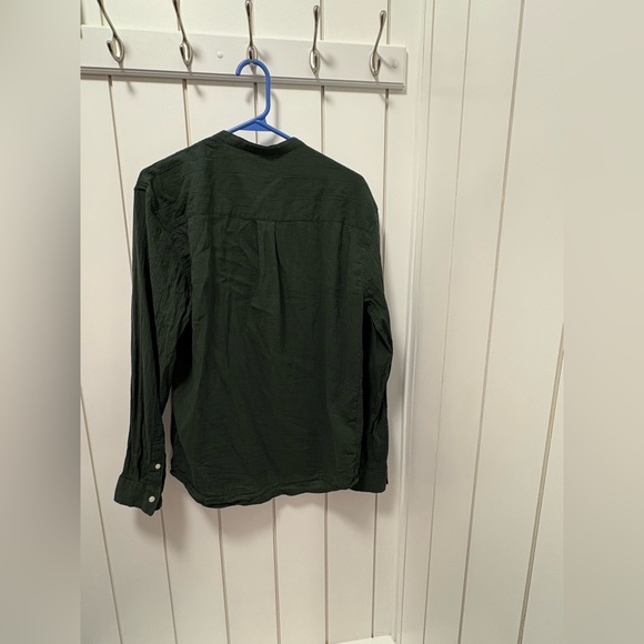 Zara Dark Green Men’s Wrinkle Look Shirt - Picture 8 of 9
